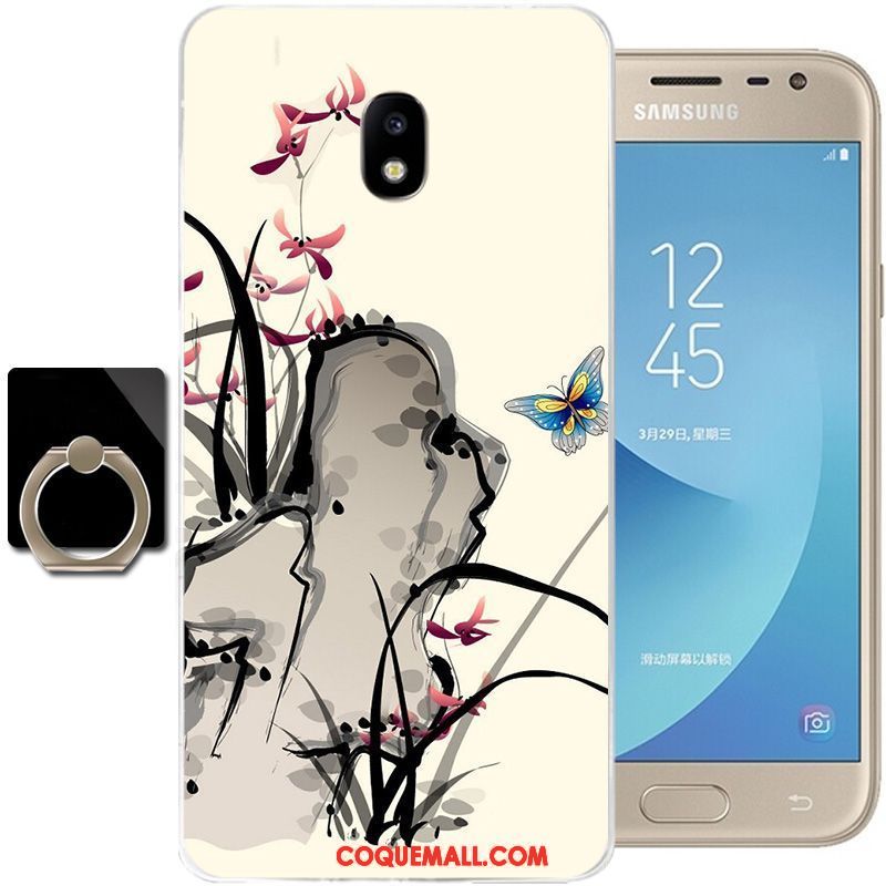 Étui Samsung Galaxy J3 2017 Encre Fluide Doux Étoile, Coque Samsung Galaxy J3 2017 Incassable Protection