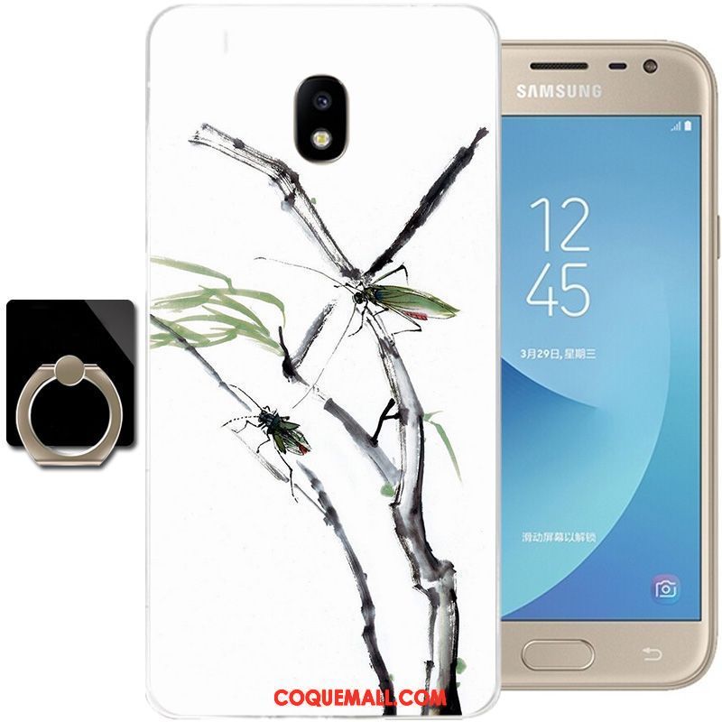 Étui Samsung Galaxy J3 2017 Encre Fluide Doux Étoile, Coque Samsung Galaxy J3 2017 Incassable Protection