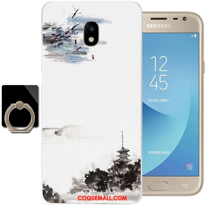 Étui Samsung Galaxy J3 2017 Encre Fluide Doux Étoile, Coque Samsung Galaxy J3 2017 Incassable Protection