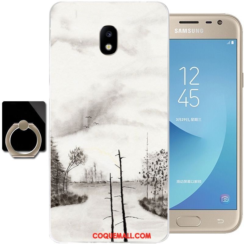 Étui Samsung Galaxy J3 2017 Encre Fluide Doux Étoile, Coque Samsung Galaxy J3 2017 Incassable Protection