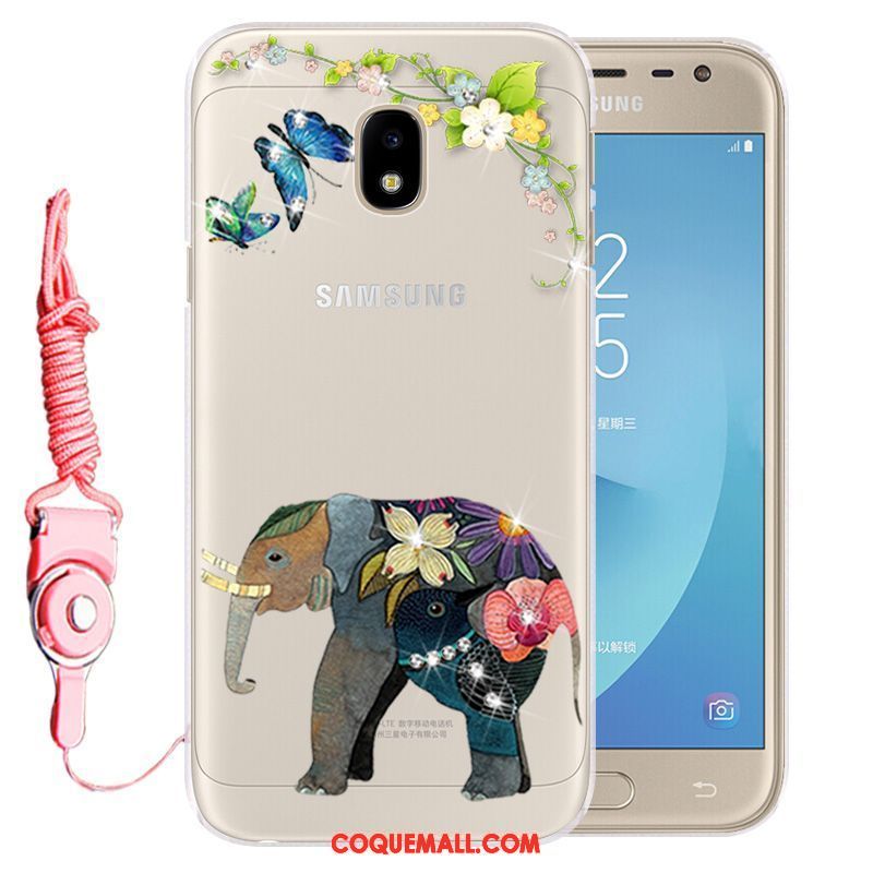 Étui Samsung Galaxy J3 2017 Incassable Téléphone Portable Étoile, Coque Samsung Galaxy J3 2017 Protection Fluide Doux