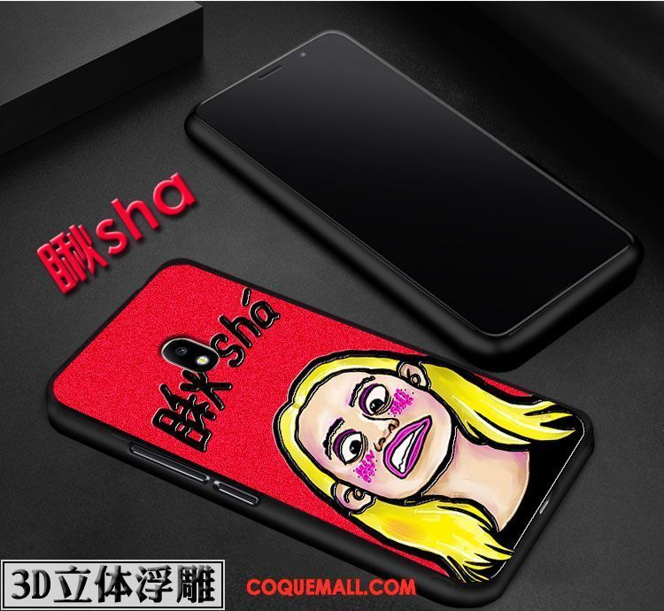 Étui Samsung Galaxy J3 2017 Rouge Protection Tendance, Coque Samsung Galaxy J3 2017 Étoile Graffiti