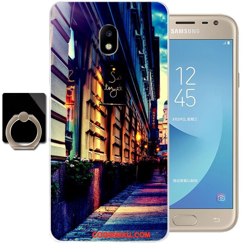 Étui Samsung Galaxy J3 2017 Téléphone Portable Rouge Incassable, Coque Samsung Galaxy J3 2017 Tout Compris Fluide Doux