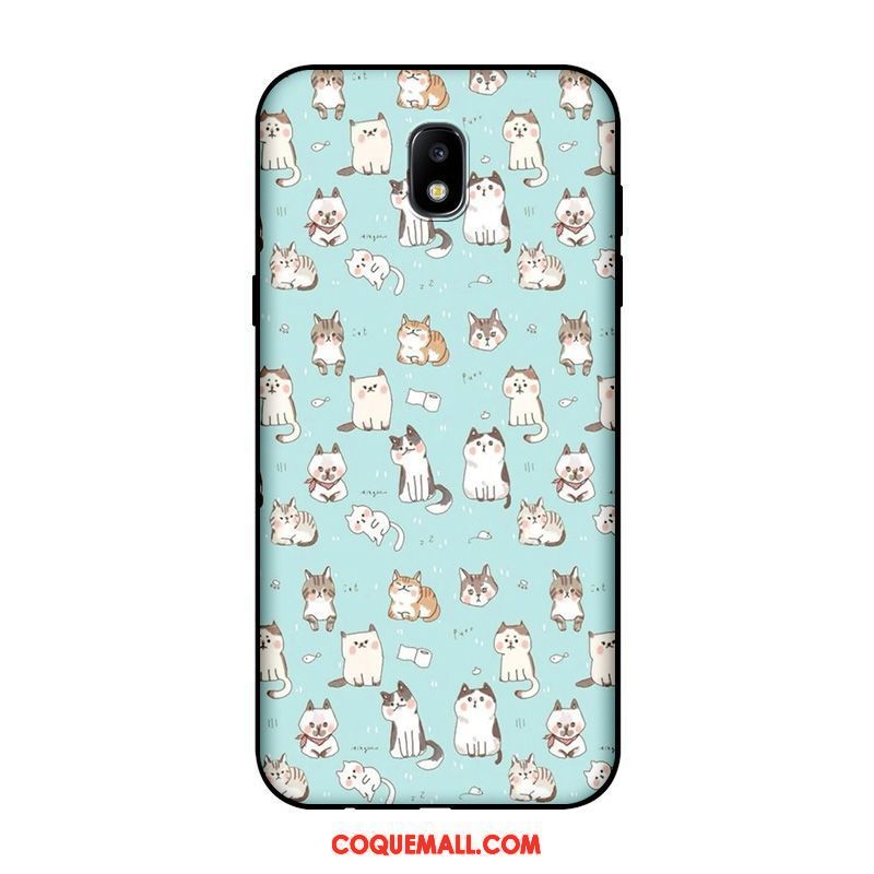 Étui Samsung Galaxy J5 2017 Dessin Animé Chat Charmant, Coque Samsung Galaxy J5 2017 Noir Personnalisé