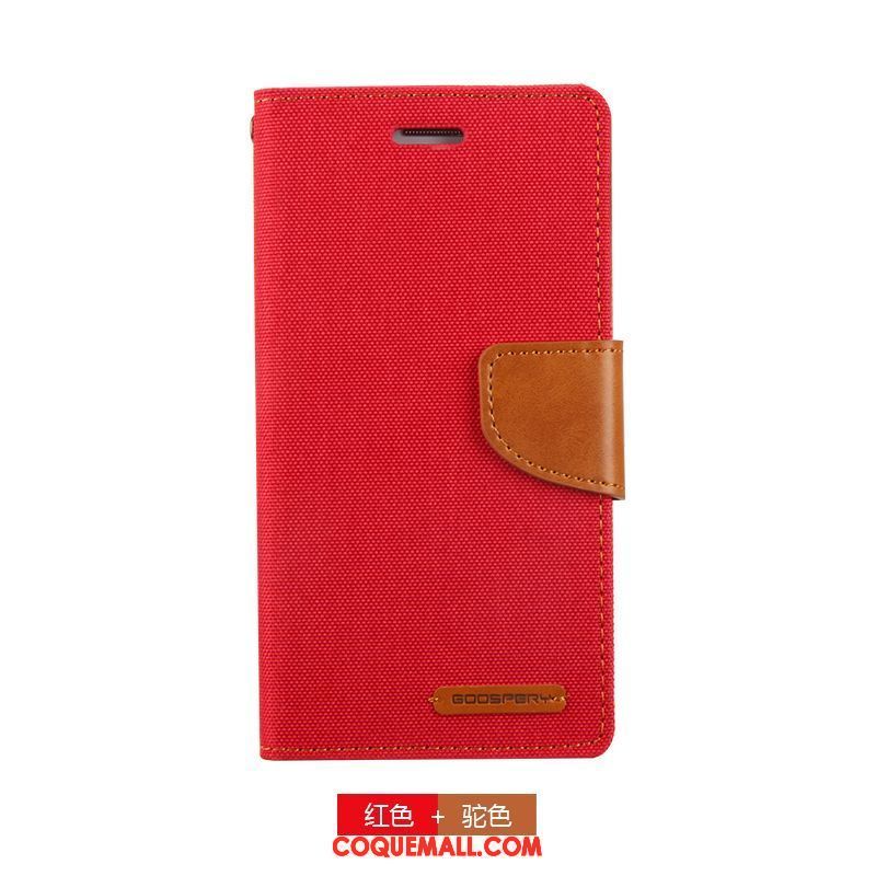 Étui Samsung Galaxy J5 2017 Rouge Étoile Téléphone Portable, Coque Samsung Galaxy J5 2017 Toile Étui En Cuir