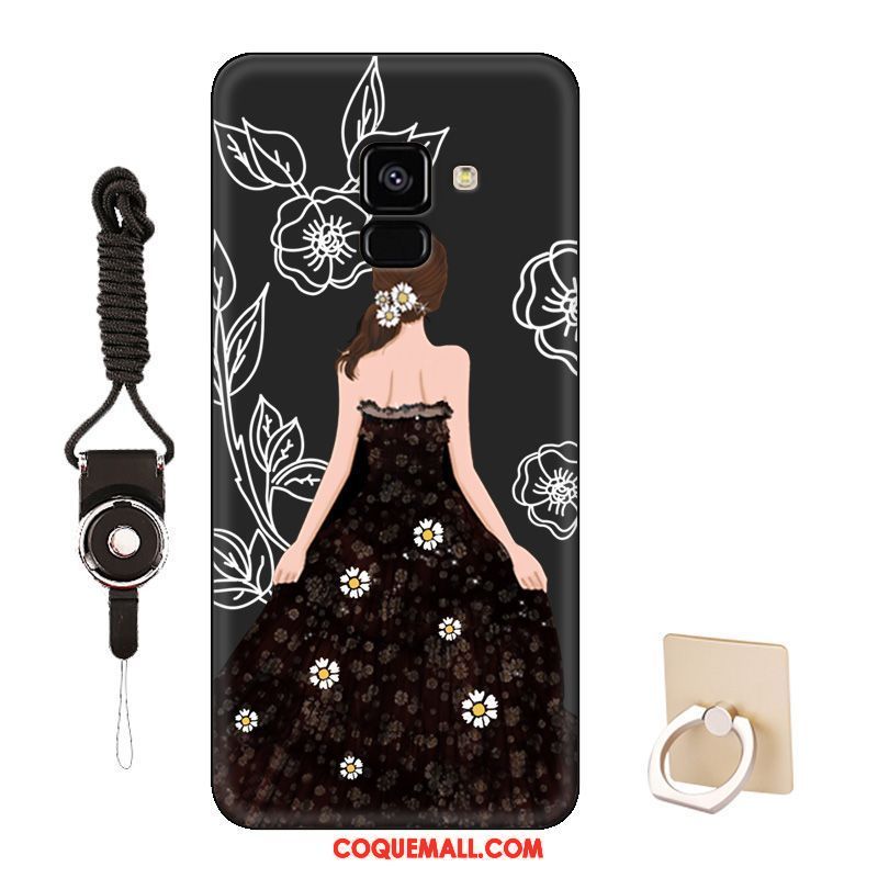 Étui Samsung Galaxy J6 Personnalisé Tendance Rouge, Coque Samsung Galaxy J6 Dessin Animé Amoureux