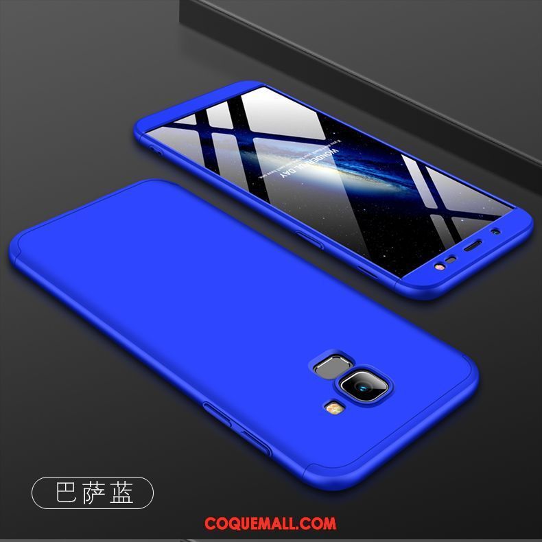 Étui Samsung Galaxy J6 Protection Bleu Étoile, Coque Samsung Galaxy J6 Délavé En Daim Téléphone Portable