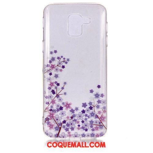 Étui Samsung Galaxy J6 Rose Protection Dessin Animé, Coque Samsung Galaxy J6 Tout Compris Fluide Doux