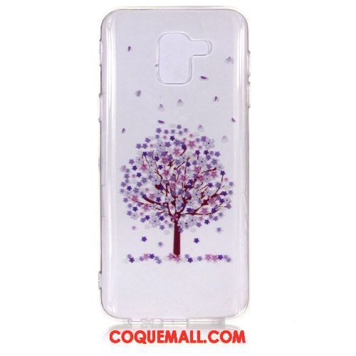 Étui Samsung Galaxy J6 Rose Protection Dessin Animé, Coque Samsung Galaxy J6 Tout Compris Fluide Doux