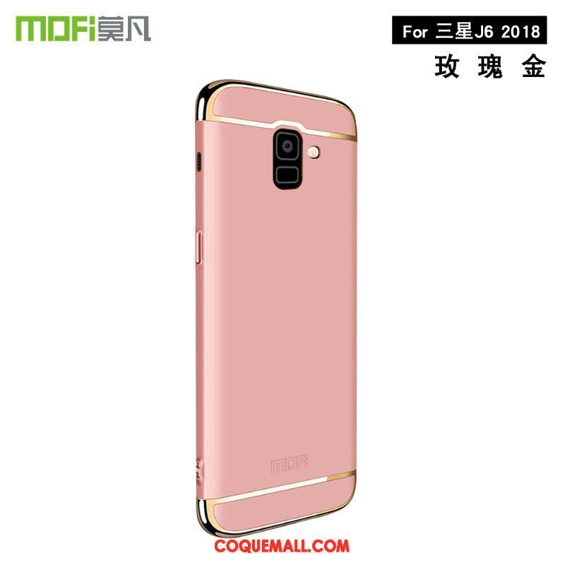 Étui Samsung Galaxy J6 Téléphone Portable Difficile Étoile, Coque Samsung Galaxy J6 Or Rose Protection