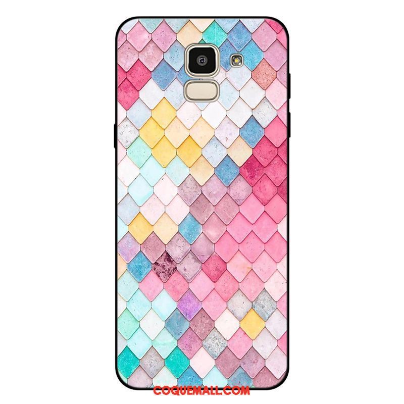 Étui Samsung Galaxy J6 Étoile Frais Personnalisé, Coque Samsung Galaxy J6 Fluide Doux Violet