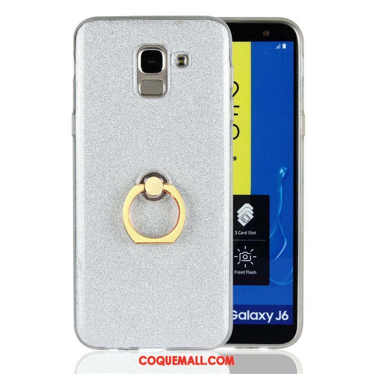 Étui Samsung Galaxy J6 Étoile Or Silicone, Coque Samsung Galaxy J6 Incassable Téléphone Portable