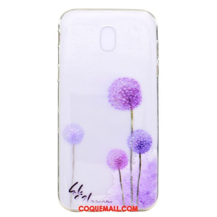 Étui Samsung Galaxy J7 2017 Protection Étoile Violet, Coque Samsung Galaxy J7 2017 Légère Fluide Doux