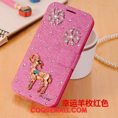 Étui Samsung Galaxy J7 2017 Rouge Strass Téléphone Portable, Coque Samsung Galaxy J7 2017 Clamshell Étoile