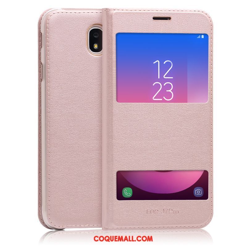 Étui Samsung Galaxy J7 2017 Étoile Support Simple, Coque Samsung Galaxy J7 2017 Téléphone Portable Étui En Cuir