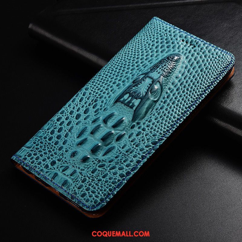 Étui Samsung Galaxy M20 Bleu Protection Étoile, Coque Samsung Galaxy M20 Téléphone Portable Crocodile