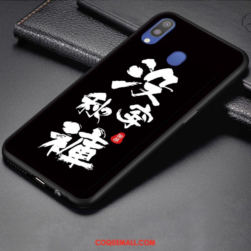 Étui Samsung Galaxy M20 Créatif Étoile Tendance, Coque Samsung Galaxy M20 Délavé En Daim Protection