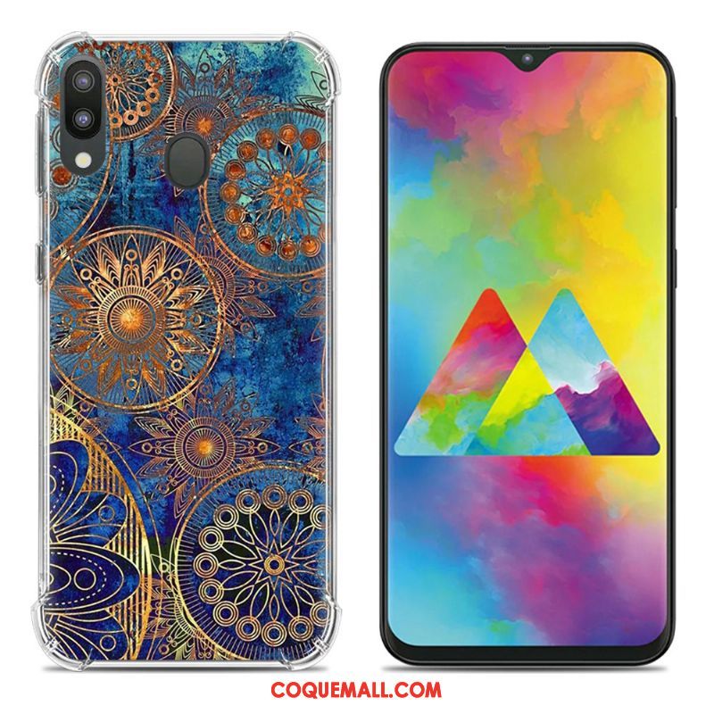 Étui Samsung Galaxy M20 Tendance Ballon Fluide Doux, Coque Samsung Galaxy M20 Incassable Créatif