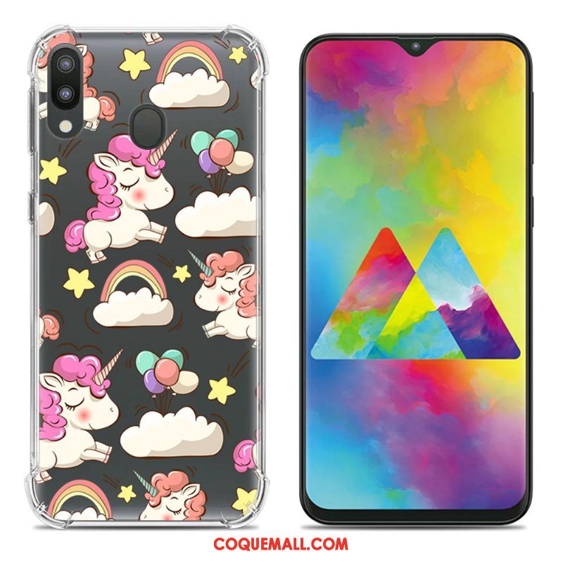 Étui Samsung Galaxy M20 Tendance Ballon Fluide Doux, Coque Samsung Galaxy M20 Incassable Créatif