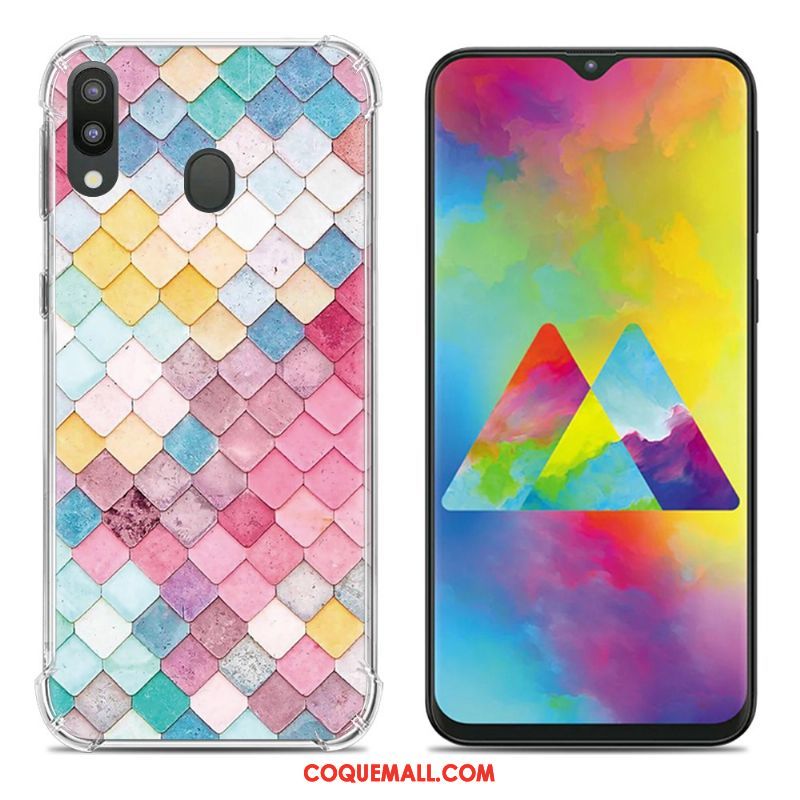 Étui Samsung Galaxy M20 Tendance Ballon Fluide Doux, Coque Samsung Galaxy M20 Incassable Créatif