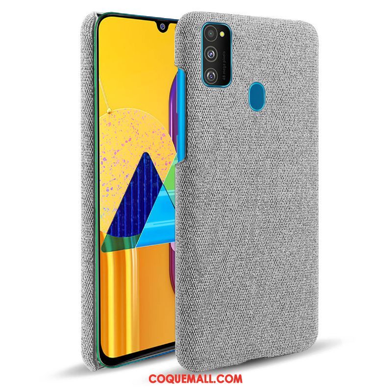 Étui Samsung Galaxy M30s Bordure Téléphone Portable Étoile, Coque Samsung Galaxy M30s Protection Bleu Marin