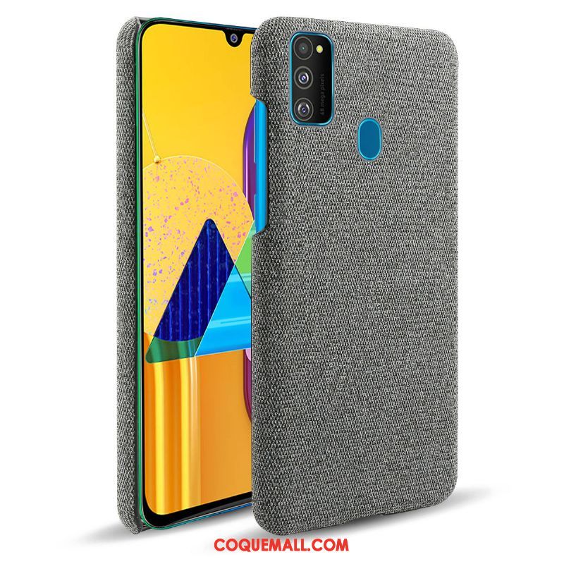 Étui Samsung Galaxy M30s Bordure Téléphone Portable Étoile, Coque Samsung Galaxy M30s Protection Bleu Marin