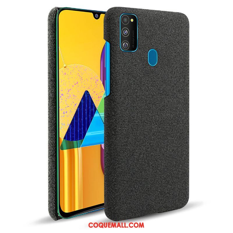 Étui Samsung Galaxy M30s Bordure Téléphone Portable Étoile, Coque Samsung Galaxy M30s Protection Bleu Marin