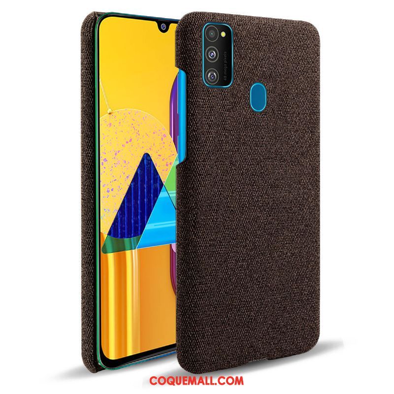 Étui Samsung Galaxy M30s Bordure Téléphone Portable Étoile, Coque Samsung Galaxy M30s Protection Bleu Marin