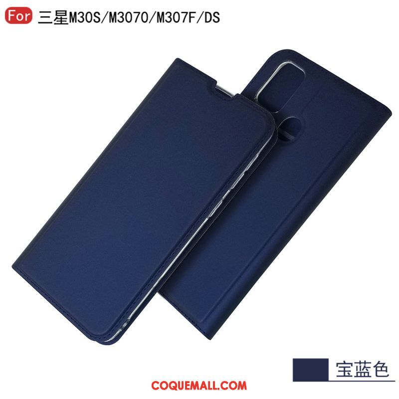 Étui Samsung Galaxy M30s Clamshell Business Magnétisme, Coque Samsung Galaxy M30s En Cuir Tout Compris