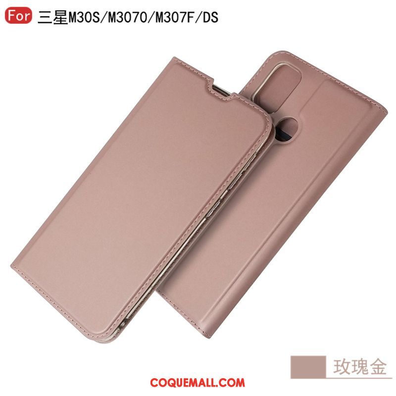 Étui Samsung Galaxy M30s Clamshell Business Magnétisme, Coque Samsung Galaxy M30s En Cuir Tout Compris