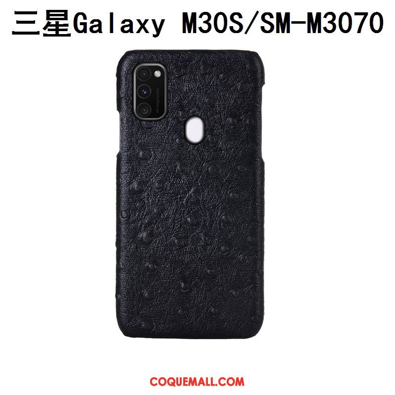 Étui Samsung Galaxy M30s Cuir Véritable Incassable Étoile, Coque Samsung Galaxy M30s Couvercle Arrière Modèle Fleurie