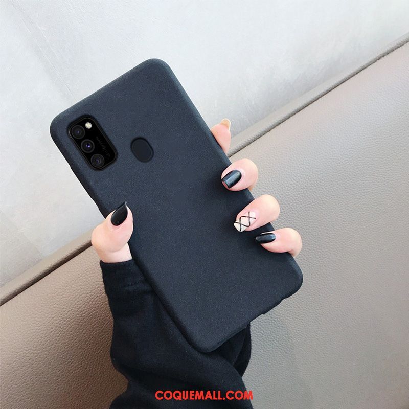 Étui Samsung Galaxy M30s Incassable Simple Téléphone Portable, Coque Samsung Galaxy M30s Étoile Délavé En Daim