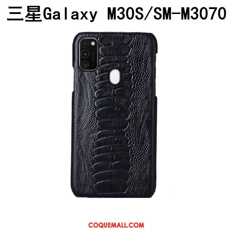 Étui Samsung Galaxy M30s Mode Bleu Étoile, Coque Samsung Galaxy M30s Incassable Luxe