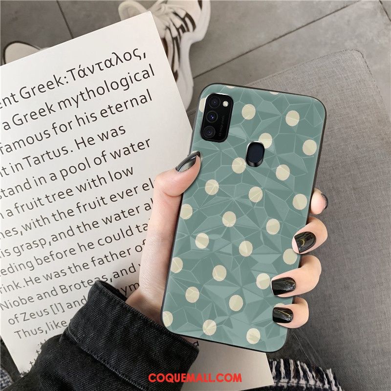 Étui Samsung Galaxy M30s Ornements Suspendus Losange Téléphone Portable, Coque Samsung Galaxy M30s Étoile Modèle Fleurie