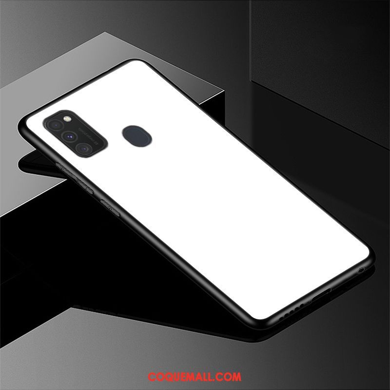 Étui Samsung Galaxy M30s Verre Délavé En Daim Étoile, Coque Samsung Galaxy M30s Luxe Mode