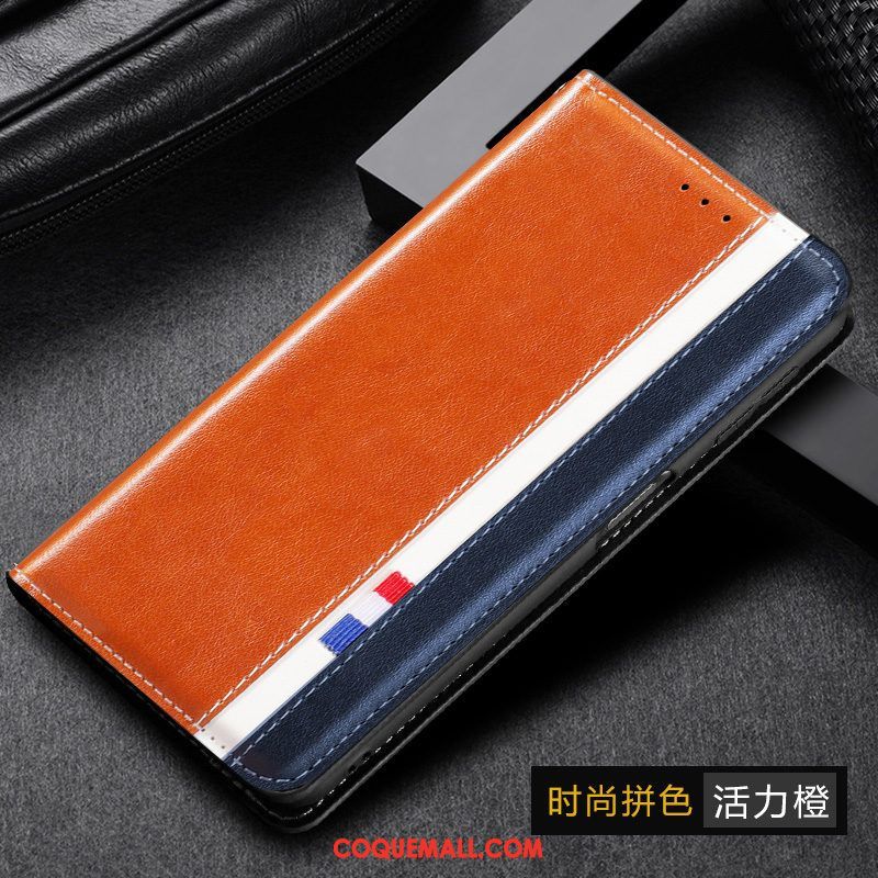 Étui Samsung Galaxy M30s Étoile Cuir Véritable Rouge, Coque Samsung Galaxy M30s Téléphone Portable En Cuir