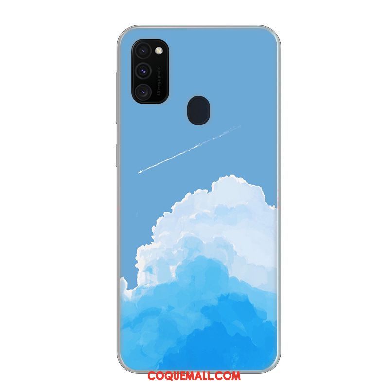 Étui Samsung Galaxy M30s Étoile Téléphone Portable Petit, Coque Samsung Galaxy M30s Bleu Tendance