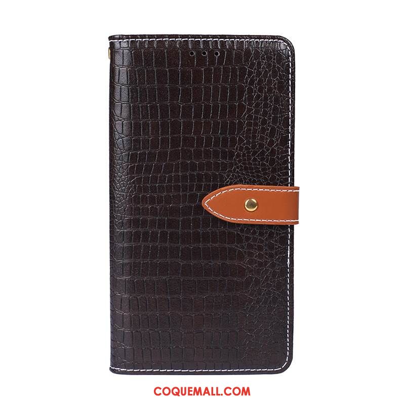 Étui Samsung Galaxy Note 10+ Crocodile Modèle Incassable Protection, Coque Samsung Galaxy Note 10+ Gris En Cuir