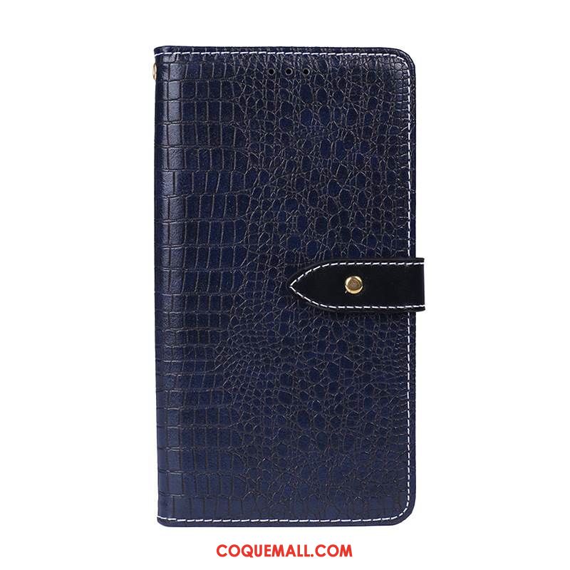 Étui Samsung Galaxy Note 10+ Crocodile Modèle Incassable Protection, Coque Samsung Galaxy Note 10+ Gris En Cuir