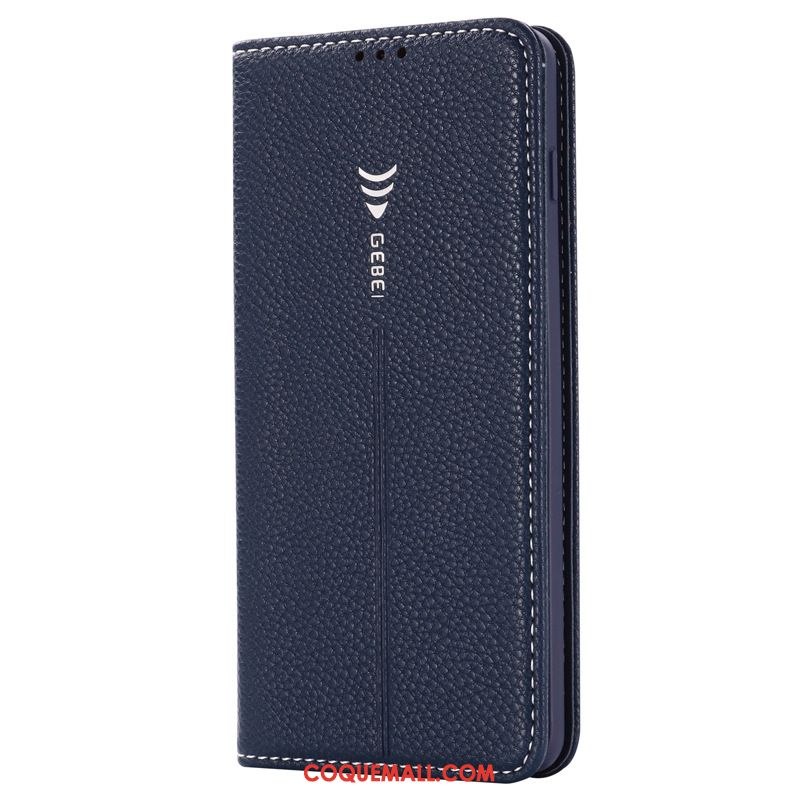 Étui Samsung Galaxy Note 10+ En Cuir Protection Téléphone Portable, Coque Samsung Galaxy Note 10+ Étoile Bleu