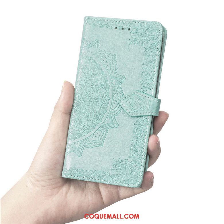 Étui Samsung Galaxy Note 10 En Cuir Téléphone Portable Protection, Coque Samsung Galaxy Note 10 Étoile Bleu