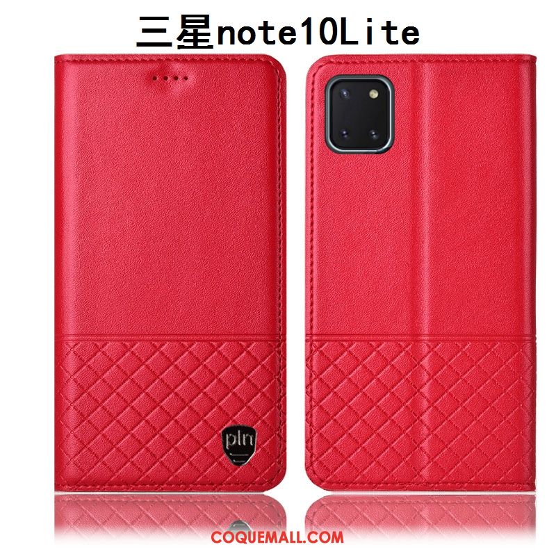 Étui Samsung Galaxy Note 10 Lite En Cuir Téléphone Portable Tout Compris, Coque Samsung Galaxy Note 10 Lite Noir Incassable