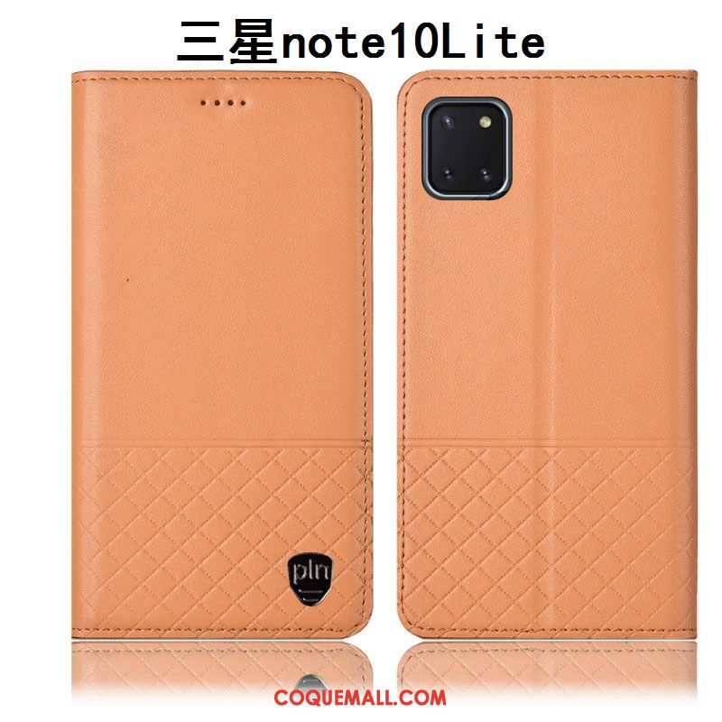 Étui Samsung Galaxy Note 10 Lite En Cuir Téléphone Portable Tout Compris, Coque Samsung Galaxy Note 10 Lite Noir Incassable