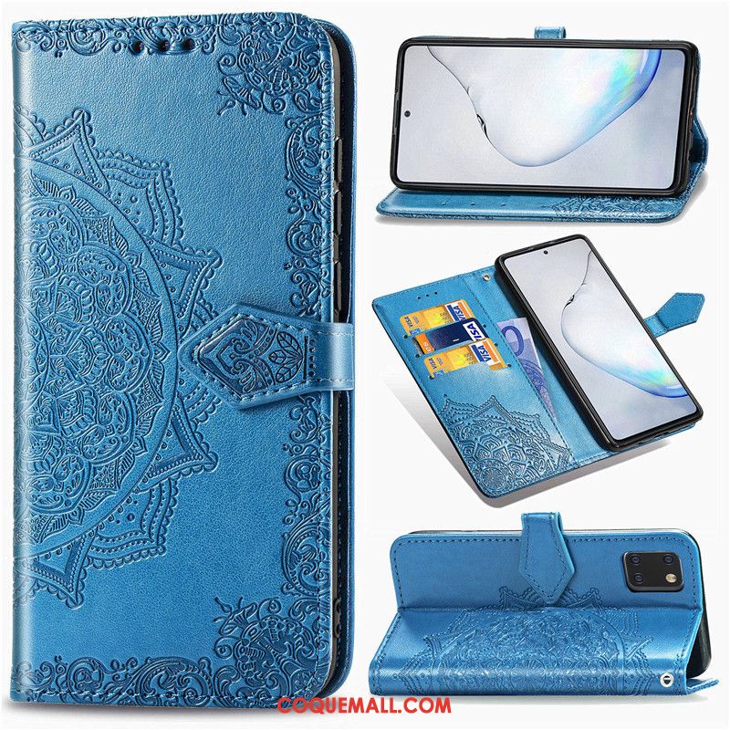Étui Samsung Galaxy Note 10 Lite En Relief Couleur Unie Téléphone Portable, Coque Samsung Galaxy Note 10 Lite Gaufrage En Cuir