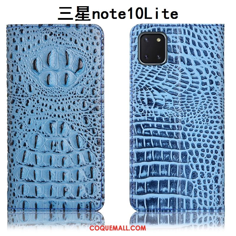 Étui Samsung Galaxy Note 10 Lite Noir En Cuir Téléphone Portable, Coque Samsung Galaxy Note 10 Lite Tout Compris Modèle Fleurie