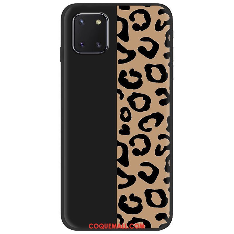 Étui Samsung Galaxy Note 10 Lite Noir Rose Tendance, Coque Samsung Galaxy Note 10 Lite Étoile Délavé En Daim