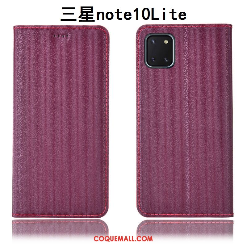 Étui Samsung Galaxy Note 10 Lite Téléphone Portable Incassable Modèle Fleurie, Coque Samsung Galaxy Note 10 Lite Vin Rouge Tout Compris