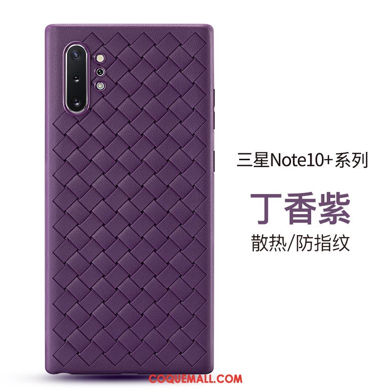 Étui Samsung Galaxy Note 10+ Marque De Tendance En Cuir Respirant, Coque Samsung Galaxy Note 10+ Étoile Personnalité