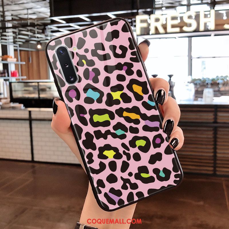 Étui Samsung Galaxy Note 10 Marque De Tendance Léopard Point D'onde, Coque Samsung Galaxy Note 10 Étoile Verre