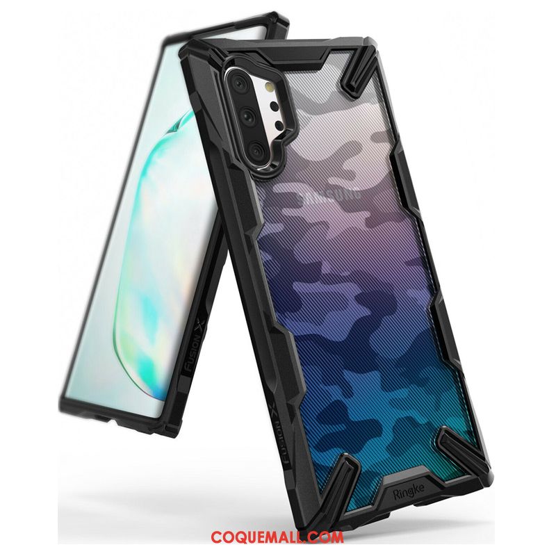 Étui Samsung Galaxy Note 10+ Transparent Créatif Incassable, Coque Samsung Galaxy Note 10+ Bleu Personnalité